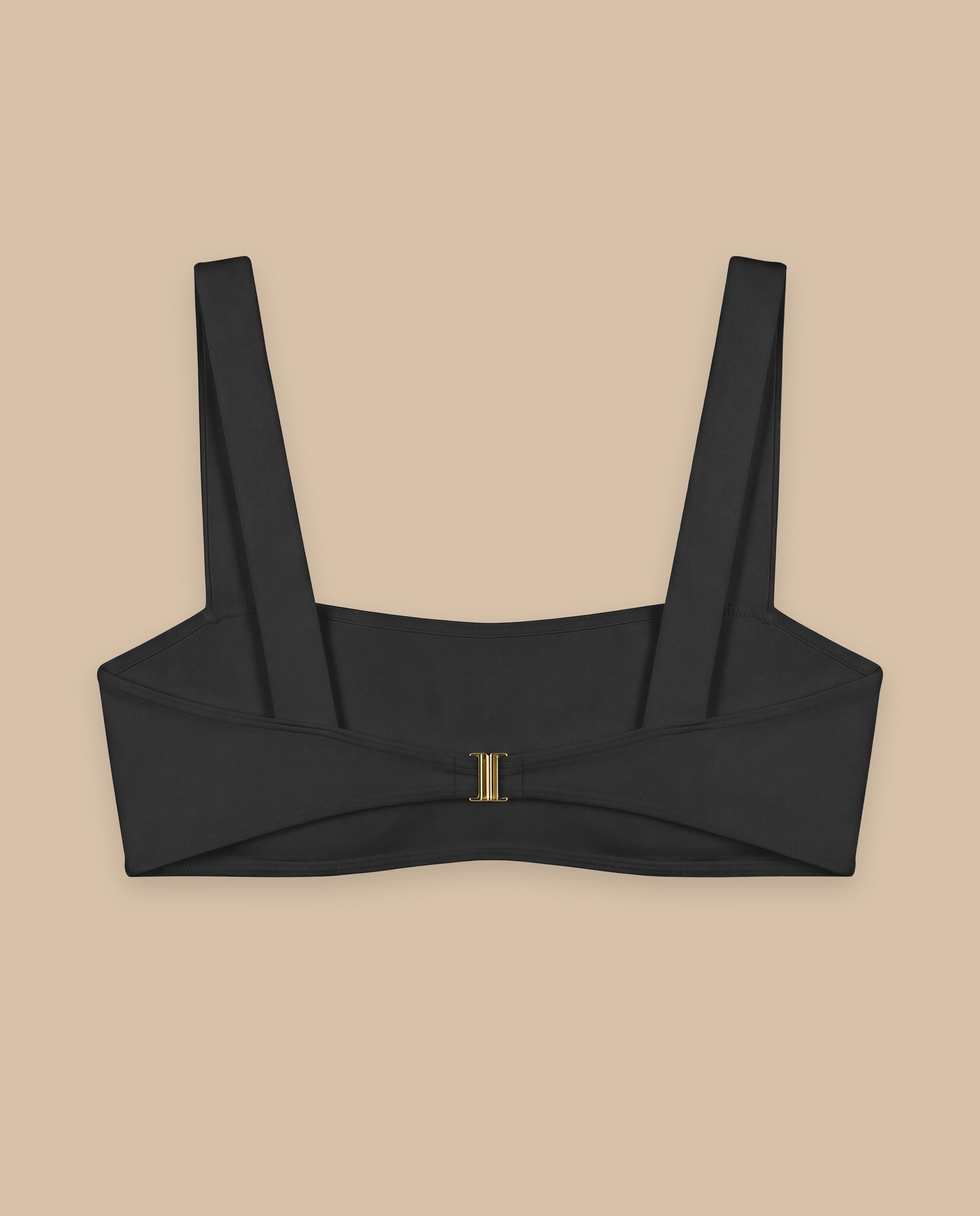 isabella-kron-dori-bandeau-bikini-top-with-straps-back-graphite-lay-flat-italian-luxury-swimwear