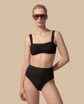 Isabella Kron black swimwear bikini premium fabric minimalist style
