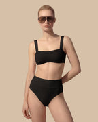 Isabella Kron black swimwear bikini premium fabric minimalist style