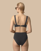 Isabella Kron Dori Bikini Brief Graphite back view minimalist luxury swimwear
