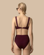 Isabella Kron Dori Bikini Brief Plum back view minimalist luxury swimwear