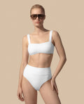 Isabella Kron white bikini Italian luxury swimwear clean minimal design
