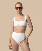 Isabella Kron white bikini Italian luxury swimwear clean minimal design