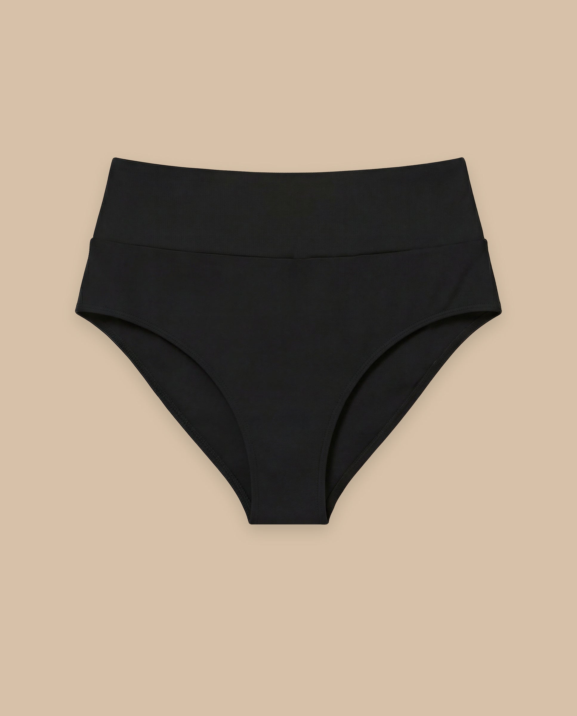 Isabella Kron black bikini brief lay flat Italian luxury swimwear clean minimal design