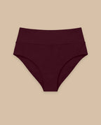 Isabella Kron Dori bikini brief plum Italian luxury swimwear lay flat minimalist silhouette