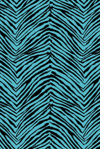 Close-up detail of Isabella Kron Savana zebra print pareo in turquoise blue and black luxury beach cover-up fabric.