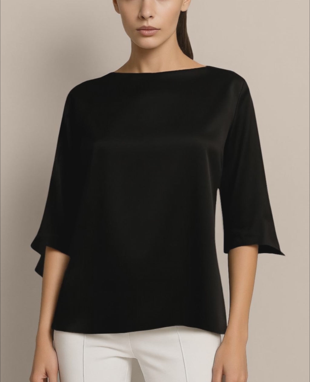 Janis Top Silk Black