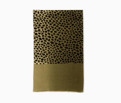 Ania Scarf in camel and brown – front view with warm, earthy tones