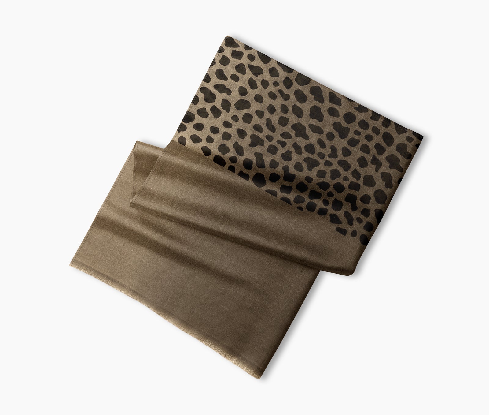 Folded of taupe fabric weave – Ania Scarf by Isabella Kron
