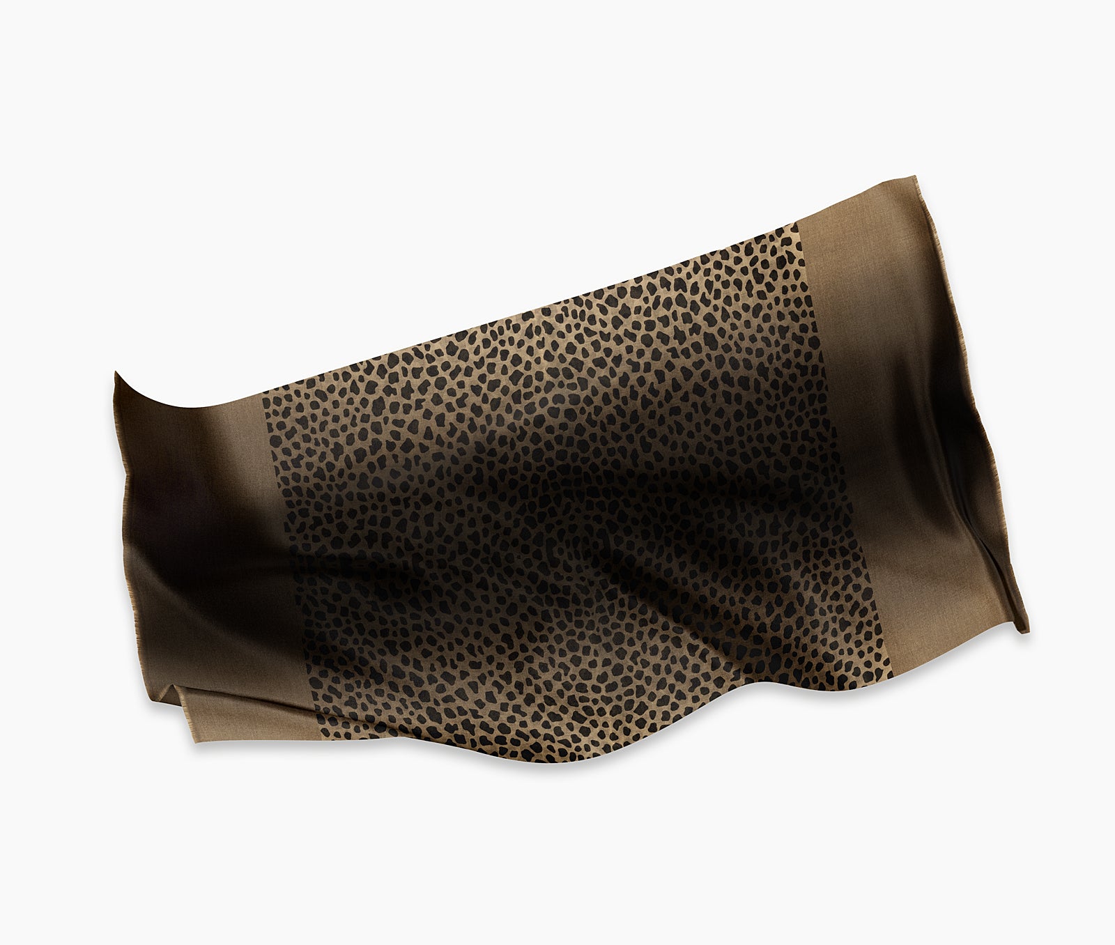 Ania Scarf in taupe – front view showing soft drape and neutral tone