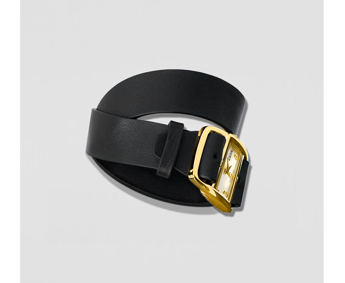 Top view of gold Divaugusta Watch – slim profile and elegant shine