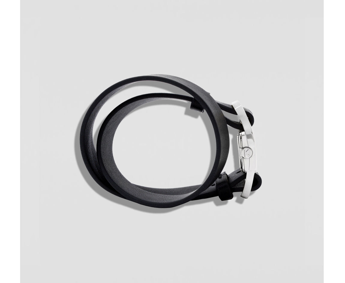 Side view of silver double-strap Divaugusta Watch – elegant and contemporary