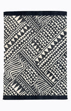 lay-flat of woven cotton and graphic detail – Graffito Beach Towel by Isabella Kron