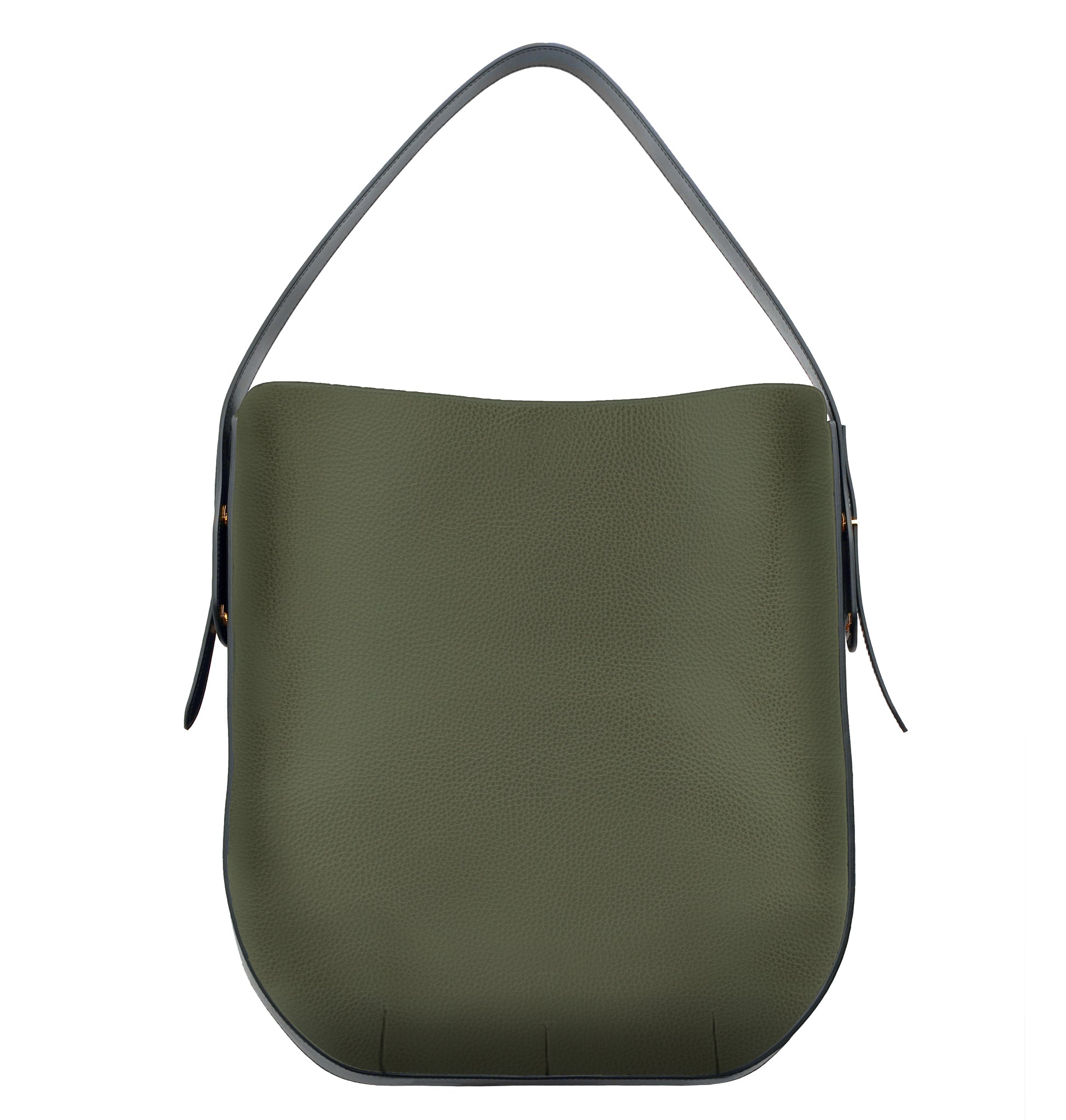 Ibbie Bag in green leather – versatile shoulder or crossbody handbag for everyday elegance