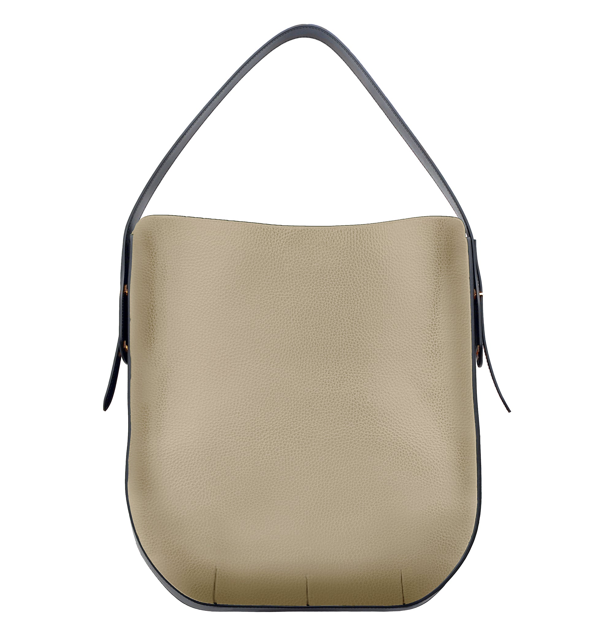 bbie Bag in stone leather – versatile luxury handbag for modern minimalists