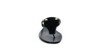 Izzy Sandal in black suede – front view of designer women’s heel with slim straps