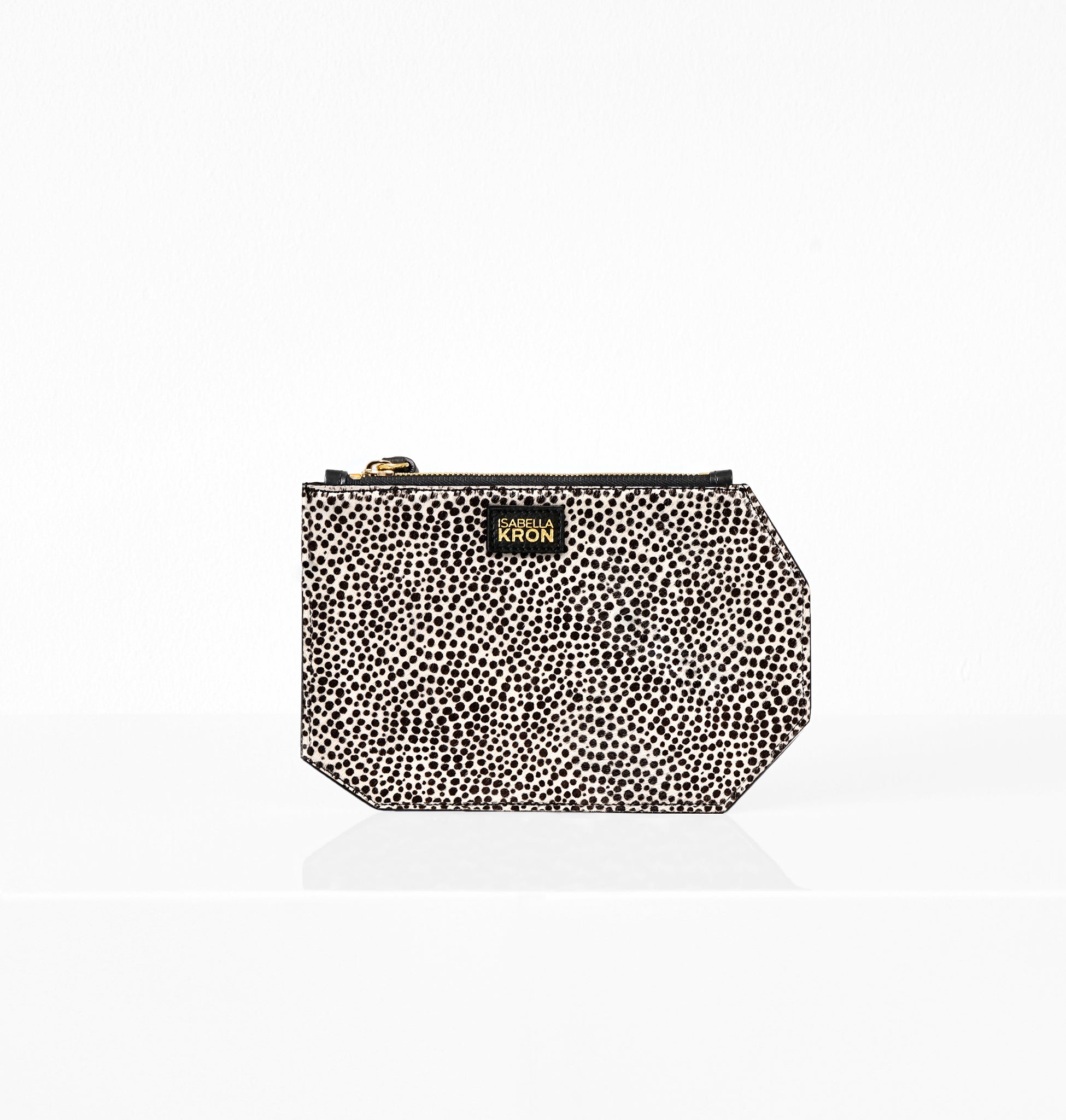 Back view of K Clutch Kasba – sculptural leather clutch with sleek edges and soft structure