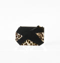 K Clutch in Leopard – front view of bold haircalf leather clutch in statement leopard print by Isabella Kron