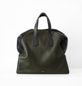 Ludwig leather weekender bag green