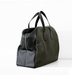 Front view of Ludwig Weekender Travel Bag in premium leather