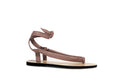 Patti Sandal in nappa leather – front view in warm dattero tone, handcrafted in Italy by Isabella Kron