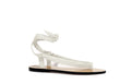 Patti Sandal in nappa leather – front view in soft tapioca beige, handcrafted in Italy by Isabella Kron