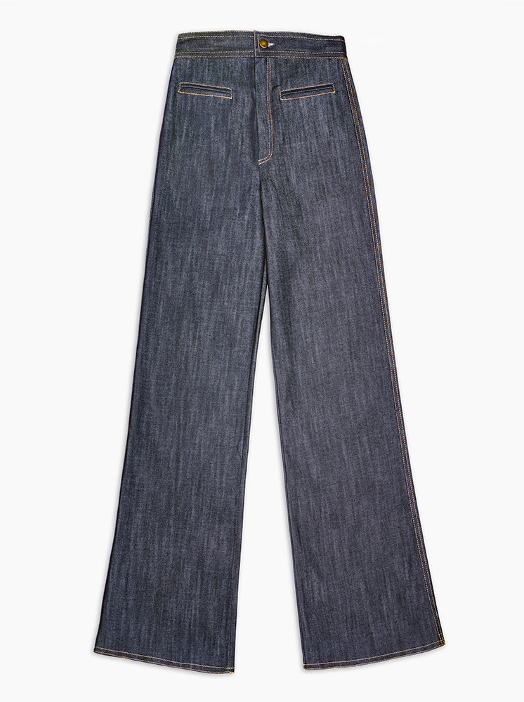 Soho Denim Pant – front view showing sleek fit and modern tailoring