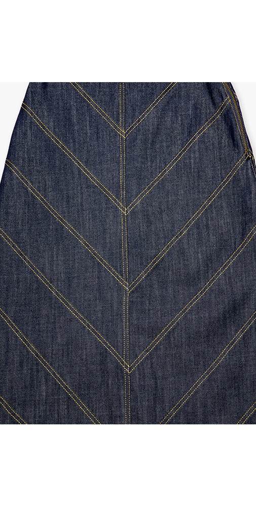 Close-up detail of texture and waistband – Isabella Kron Warwick Skirt